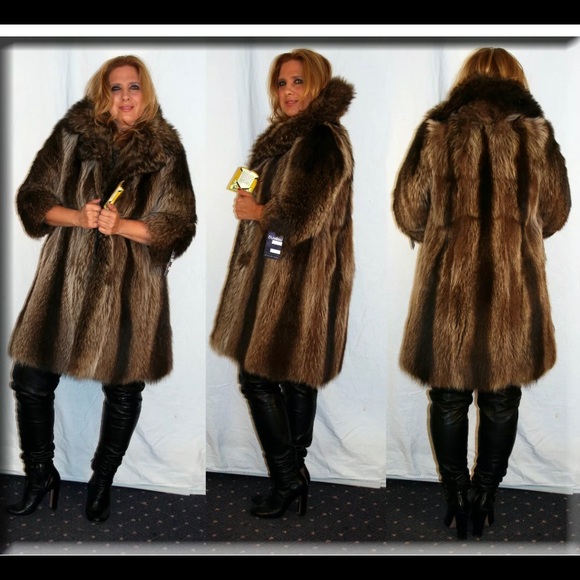 Raccoon Fur Stroller Size Small 4 6 S - Picture 1 of 5